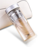 Large,Capacity,Glass,Water,Bottle,Double,Walled,Travel,Portable,Convenient,Infuser