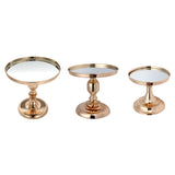 Plated,Mirror,Stand,Glass,Round,Wedding,Display,Pedestal