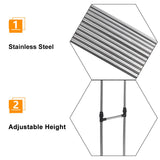 Adjustable,Stainless,Steel,Rolling,Movement,Cloth,Storage,Drying,Double,Hanger,Garment