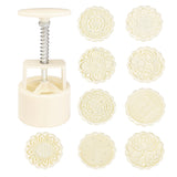 10Pcs,Mooncake,Round,Fower,Stamp,Mould,Homemade,Pastry,Baking