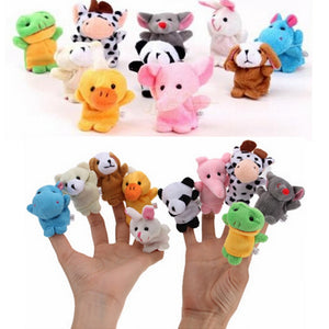 10PCS,Cartoon,Biological,Animal,Finger,Puppet,Plush,Child,Favor,Dolls,Finger,Puppets