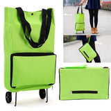 Green,Protable,Shopping,Trolley,Foldable,Rolling,Grocery,Wheels,Kitchen,Holder