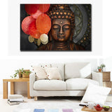 Large,Prints,Decor,Canvas,Painting,Statue,Meditation,Paper