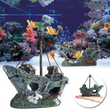 Resin,Aquarium,Ornament,Pirate,Landscape,Hiding,Decorations