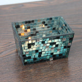 Handicraft,Square,Mosaic,Glass,Candle,Stick,Candle,Holder,Candelabra,Flower,Wedding,Decor