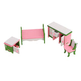 Dollhouse,Wooden,Furniture,Miniature,Accessories,Children's,Blocks,Decorations