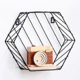 Hexagon,Shelf,Twill,Trellis,Storage,Holders,Wooden,Holder,Decor,Kitchen