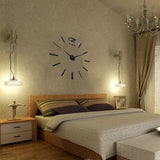 Frameless,Large,Modern,Large,Clock,Mirror,Stickers,Office,Decoration