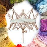 Knitting,Umbrella,Wooden,Swift,Winder,Holder,Hanks,Skeins,Wool"