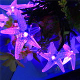 KCASA,Gardening,30LED,Solar,Panel,String,Light,Starfish,Holiday,Party,Wedding,Decoration