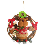 Loskii,Christmas,Decorations,Cartoon,Rattan,Pendant,Stereo,Garland,Ornaments,Hanging,Window,Dress