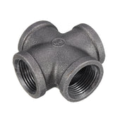 Cross,Fitting,Malleable,Black,Female,Connector"