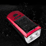 Solar,Powered,Rechargeable,Light,Multifunction,Modes,Waterproof,350LM,120dB,Super,Bright,Headlight,Front,Lights,Accessories