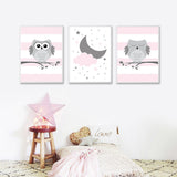 Woodland,Cartoon,Animal,Sticker,Canvas,Poster,Nursery,Print