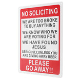 25x35cm,Plastic,Warning,Soliciting,Funny,Front,Novelty