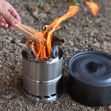 People,Outdoor,Portable,Windproof,Cooking,Stove,Stainless,Steel,Detachable,Burner,Furnace,Camping,Picnic