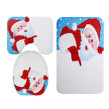 Christmas,Santa,Claus,Toilet,Cover,Curtain