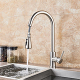 Brushed,Nickel,Kitchen,Faucets,SUS304,Stainless,Steel,Single,Spout,Water,Mixer,Stream,Sprayer