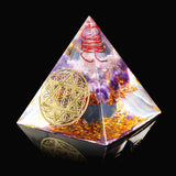 Reiki,Energy,Charged,Large,Amethyst,Quarz,Chakra,Orgone,Pyramid,Crystals