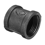 Straight,Malleable,Connector,Female,Coupling,Banded,Black,Fitting"