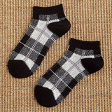 Cottton,Plaid,Breathable,Ankle,Socks,Leisure,Resistant,Invisible,Women