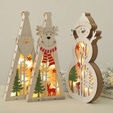 Festival,Wooden,Christmas,Light,Display,Ornament,Christmas,Table,Decorations