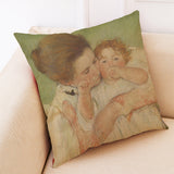 Painting,Style,Cushion,Cover,Cotton,Linen,Square,Pillow,Mother's