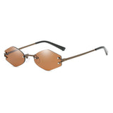 Womens,Universal,Resistence,Hexagon,Frameless,Sunglasses,Eyewear