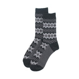 Retro,Ethnic,Diamond,Pattern,Jacquard,Middle,Socks