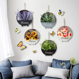 Creative,Round,Wrought,Flower,Basket,Decoration,Flower,Stand