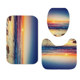 Waterproof,Shower,Curtain,Three,Bathroom,Decor,Ocean,Sunset