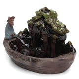 Ceramic,Backflow,Incense,Burner,Holder,Mountain,Stream,Fragrant,Censer,Furnace,Decor