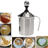 Stainless,Steel,Frother,Creamer,Cappuccino,400ML,Coffee,Double,Froth