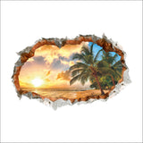 Miico,Creative,Sunshine,Beach,Broken,Removable,Decorative,Decor,Sticker