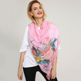 Women,Romantic,Print,Lightweight,Infinity,Scarf,Wraps,Summer,Breathable,Flower,Shawl