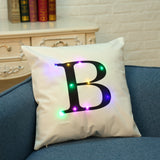 Honana,Creative,Lights,Letter,Pillowcase,Plush,Pillow,Cushion,Cover,Christmas