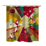 Christmas,Santa,Claus,Toilet,Cover,Carpet,Shower,Curtain