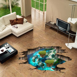 Miico,Creative,Dream,Float,Island,Broken,Removable,Decorative,Decor,Sticker