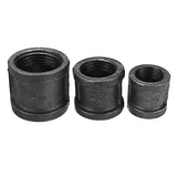 Straight,Malleable,Connector,Female,Coupling,Banded,Black,Fitting"