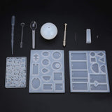 Crystal,Epoxy,Resin,Silicone,Pendant,Casting,Mould,Transparent,Jewelry,Making,Spoons,Sticks,Crafting,Decorations