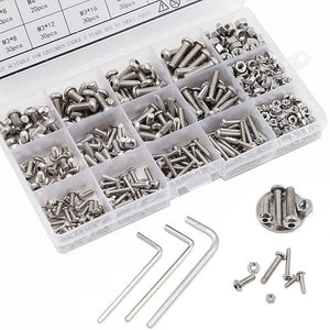 Suleve,MXSH10,520Pcs,Stainless,Steel,Socket,Round,Screws,Assortment