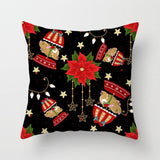 Polyester,Black,Decor,Throw,Pillow,Printing,Cartoon,Christmas,Snowman,Santa,Claus,Cushion,Cover