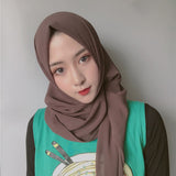 Women,Solid,Color,Scarf,Hijab,Chiffon,Scarf