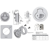 White,Flush,Latch,Hatch,Marine