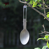 Keith,Ti5315,Folding,Titanium,Spoon,Ultralight,Outdoor,Camping,Travelling,Foldable,Tableware