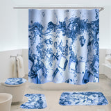 Water,Summer,Waterproof,Polyester,Shower,Curtain,Hooks,Pedestal,Toilet,Cover