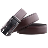 110CM,Second,Layer,Cowhide,Leather,Business,Alloy,Automatic,Buckle,Balck,Brown