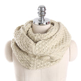 Women,Solid,Knitted,Collar,Scarves,Scarves,Warmer,Circle,Scarf,Windproof