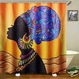 Waterproof,African,Baotou,Woman,Shower,Curtains,Hooks,Bathroom,Toilet