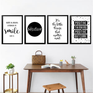 Quote,Modern,Canvas,Poster,Black&White,Prints,Picture,Decoration